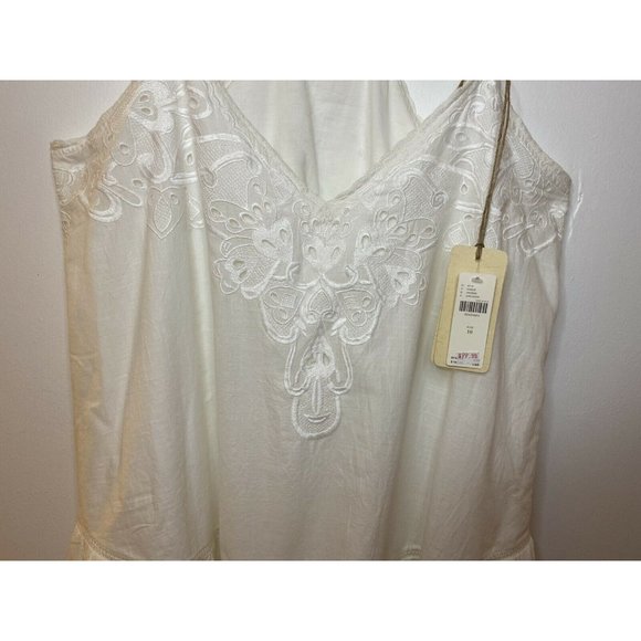 ANTHROPOLOGIE Let Me Be Lace Peplum Tank NWT White $148 Romantic Sz 10 Cottage - Picture 4 of 12